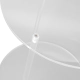 Clear Acrylic Plant Stand Round Top Corner Holder Planter Flower Pot Display Rack for Home Living V1294-YM0901-3115240041111