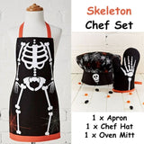 Cubby House Kids Set of 3 Skeleton Halloween Children Kids Kitchen Chef Set V442-LDE-MISC-SKELETONSETOF3-BLACK-SH