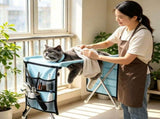 Pet Grooming Sling Hanging Restraint Bag for Cats - Breathable Suspended Bed for Bathing, Nail V1366-AZ2-W-16050