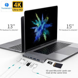 INTACT 9820T 8-in-1 Dual USB-C Adapter for MacBook/Pro HDMI/ Thunderbolt3/USB3.0*3/TypeC/SD/TF V28-ELEINT9820T