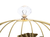 Gold Bird Cage Shape 2 Tier Cupcake Cake Stand Cosmetics Storage Rack Jewelry Display Holder Multi V1294-YM0901-3117250124611
