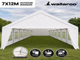 Wallaroo 7x12m Outdoor Event Marquee Gazebo Party Wedding Tent - White GAZ-CPT-712-YSN