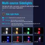 V10 LED Keychain EDC Flashlight USB Rechargeable Magnetic Torch Work Lamp V201-W12552808