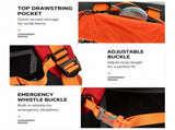 40L Yellow Lightweight Outdoor Hiking Backpack with Detachable Suspended Frame & Rain Cover V888-ELOSUNG55194-1