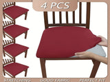 4pcs/6pcs Solid Color Brushed High Elastic Chair Simple Soft And Comfortable Chair Seat V1189-LWWAL-20260325-00578