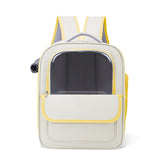 Beige And Yellow Spacious Pet Carrier Backpack with Clear Window - Comfortable Travel Bag for Cats & V888-ELOSUNG27132