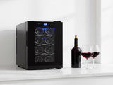 8 Bottle Thermoelectric Wine Fridge, 65W, UV Protected Glass Door, Soft LED Illumination V196-BF8