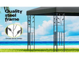 Instahut Gazebo 3x3m Marquee Outdoor Wedding Party Event Tent Home Iron Art Shade Grey GAZEBO-IR-LE-HF-3X3-GY-AB
