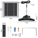 Solar Powered LED Hanging Light with Remote Control, Motion Sensor, and Portable Hook for Outdoor V1369-AZ3-W-12028