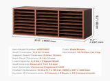 Literature Organizer, 24 Compartments Office Mailbox with Removable Shelves, Wooden Mailbox Sorter V952-WJJEKBHB24G5IEP06V0