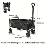 250KG Load Capacity 300L Large Capacity Heavy Duty Foldable Beach Car - All-Terrain Foldable V1102-HELYC-001