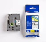 Brother 24mm Black on White TZE Tape V1202-V2-COB-TZE251