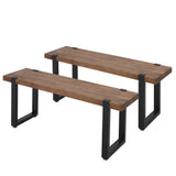 Levede 2x Dining Bench Chairs Wooden 115cm CH1046-2