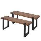 Levede Wooden Dining Sets 1XTable2X CHTB1045