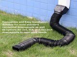 11.5ft Long Gutter Downspout Extensions Flexible, 4" Diameter Downspout Extender, Down Spout V1258-DP02-WO-1034