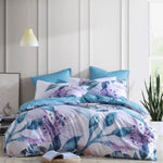 Logan and Mason Teagan Lilac Cotton-rich Percale Print Quilt Cover Set Queen V442-LED-QUILTCS-TEAGAN-LILAC-QS