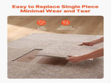 Carpet Tiles 457x457 mm, 10 Pack Carpet Square Rug Detachable & Damage-free, Self Adhesive Home V952-ZZFKDTX1818I3EISJ001V0