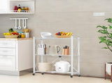 CARLA HOME 3-Tier Foldable Storage Shelf with Wheels for Kitchen, Garage, Pantry or Basement V178-36253