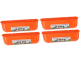 4pcs Large Chicken Feeder Feed Trough with Clips Hanging Fence Feeders for Goat Duck Goose Livestock V1294-YM0901-3111240029114