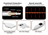 Laura Hill Electric Heated Blanket Throw Soft Coral Fleece w/ 9 Heat Settings - Brown THRG-KH-BRN