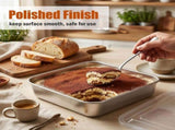 8x8 Inch Stainless Steel Pan with Lid and Rack - Cake Pan with Lid for Brownies Casseroles V1369-AZ3-W-11131