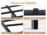 Double Black LED Bed Frame with 2 Storage Drawers and Charging Station LSB-59297