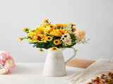 White Ceramic Pitcher Vase, Flower Vase Pitcher,Farmhouse Vase for Decor, 8.5inch Jug Vase. for V1192-AZ-W-22706