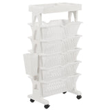 Movable Bookshelf 6 Tier Large Capacity Thickened Multifunctional Rolling Book Rack for Deskside V1294-YM0901-3116230009911