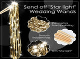 Lighted Wedding Wands Send off, LED Ribbon Stick with Shiny Foil Tinsel Glitter Hand Light up V1366-AZ2-W-18459