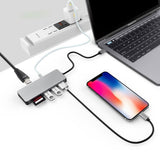 INTACT 9822T USB-C 7-in-1 Multifunction Adapter HDMI/USB3.0*1/USB2.0*2/SD/TF/USB-C PD V28-ELEINT9822T