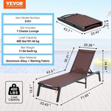 Chaise Lounge Chair Outdoor Patio Lounge Chair with Adjustable 5-Position V952-JSTYGDTYZSKZQSE59V0