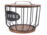 Rustic Filter Holder with Lid Filter Storage Container Pod Holder for Counter V1294-YM0706-3118230161111