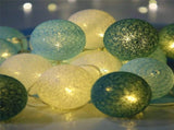 50 Ball Green Mix LONG 5m String Light Battery Box 5cm Cotton Ball Christmas Birthday Garden Special V382-GREENMIVBALLBATT50