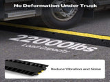 Cable Protector Ramp, 9,979 kg/axle Capacity, 2 Channel Heavy Duty Rubber Cord Hose Wire Cover, 55 x V952-SKCDLBHPD2CXPE7OK001V0