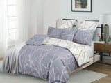 Tree Reversible Super King Size Grey Duvet Quilt Cover Set V493-MSK-410