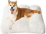 Luxury Long Plush Pet Bed Mat Faux Fur Crate Pad 110x75cm Creamy White XXL Soft Warm Cushion for V888-ELOSUNG44659