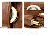 Khaki Vintage Look PU Leather Box Bag Stylish Top Handle Crossbody Tote Multi-Carry Bucket Bag V888-ELOSUNG46371