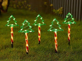 Solar-Powered Christmas Tree Stake Lights with Red-White Spiral Poles, Emitting a Warm White Glow V1341-ZY-WC7YRHVX-GREEN-2PCS