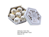 1 Box Decorative Christmas Balls Pendants with Lanyard PC Delicate Craft Festival Balls Pendants V1263-JX-1013