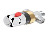 G1/2in Bathtub Thermostatic Mixing Valve Water Temperature Pipe Basin Thermostat Control V1294-YM0727-JY14021