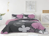 Grey Floral Elysian Bedspread Coverlet 3 Piece Set V745-AC080685Q13U