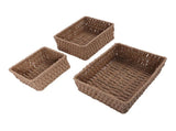3PCS Wicker Storage Baskets for Shelves Organizing Decorative Woven Storage Baskets Set Desk V1294-YM0901-3117240333411