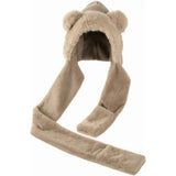 Kids Winter 3-in-1 Hat Scarf Gloves Set, 22-22.8 In Multi-Functional Cap with Faux Fur Trim, Warm V1192-AZ-W-17706