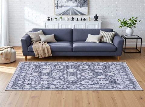 Artiss Floor Rug 120x170cm Soft Velvet Washable Modern Area Rug Floor Carpet Mat FLR-2133-120X170-GR1