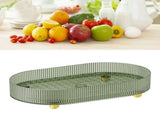 Double Layer Drain Board Multi Functional Drying Rack Anti Slip Foot Elliptical Dish Drainer Tray V1294-YM0901-3117240140611