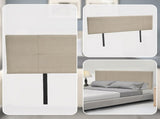 Linen Fabric King Bed Headboard Bedhead - Beige V63-800767