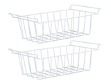 2pcs Refrigerator Freezer Baskets Large Household Wire Storage Basket Bins Organizer with Handles V1294-YM0901-3113230225714