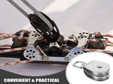 1-Pack Block and Tackle Pulley System for Heavy Duty Lifting, 4.72 x 2.16 x 1.77 Inches, and V1192-AZ-W-27579