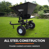 PlantCraft 160L Tow Behind Broadcast Seed and Fertiliser Spreader, 158kg Load, Heavy Duty V219-GSRTOWPCS16A