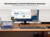 BENFEI 000355GY USB 3.0 HDMI KVM Switch with 4 USB 3.0 Ports for 2 Computers Sharing V28-ELEBEN355GY
